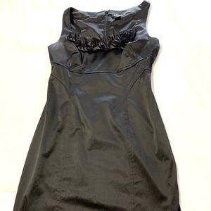 White House black market black leather dress